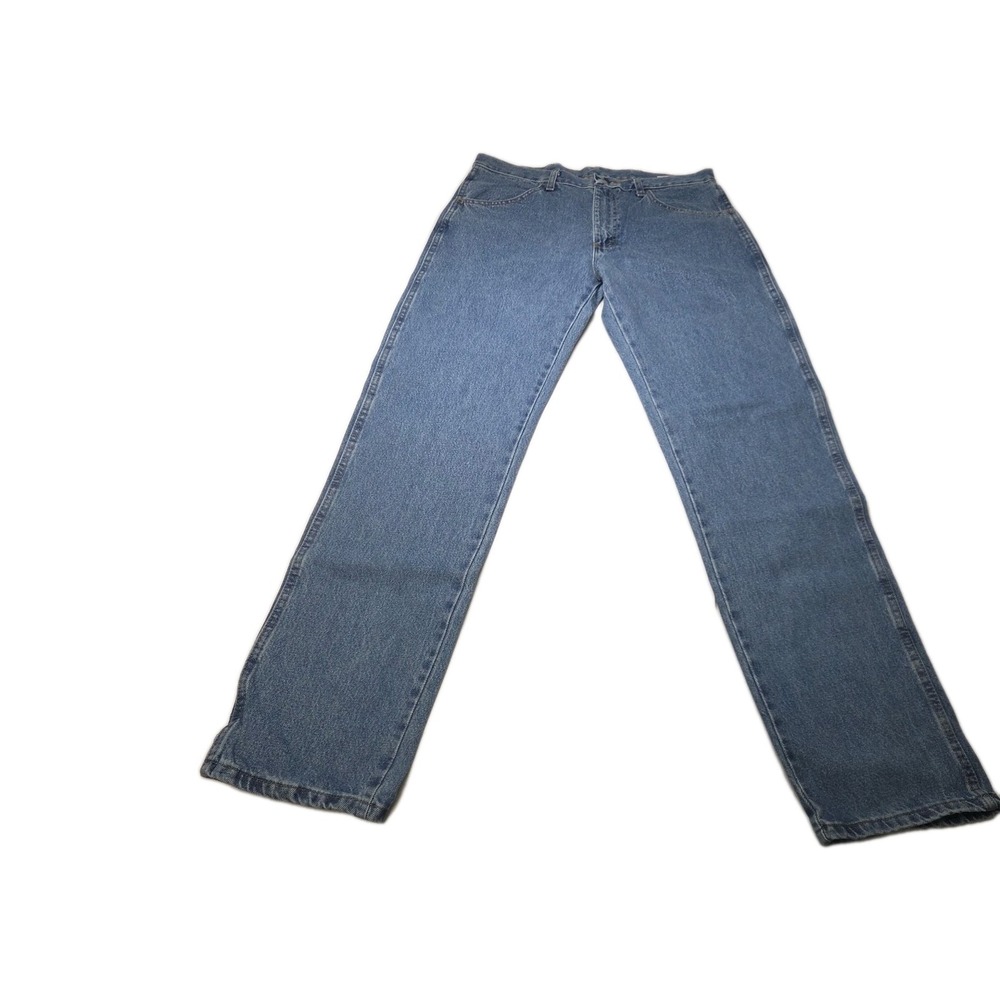 Rustler Jeans Men's 34x34 Denim Regular Fit Straight Leg Blue Wash Heavy Weight - Picture 3 of 12